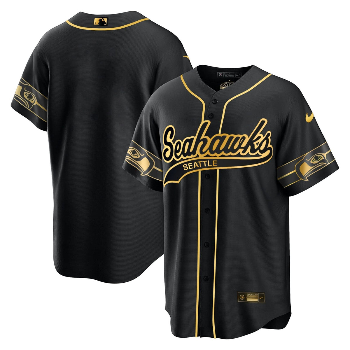 SEA Throwback & Gold Cool Base Jersey - All Stitched
