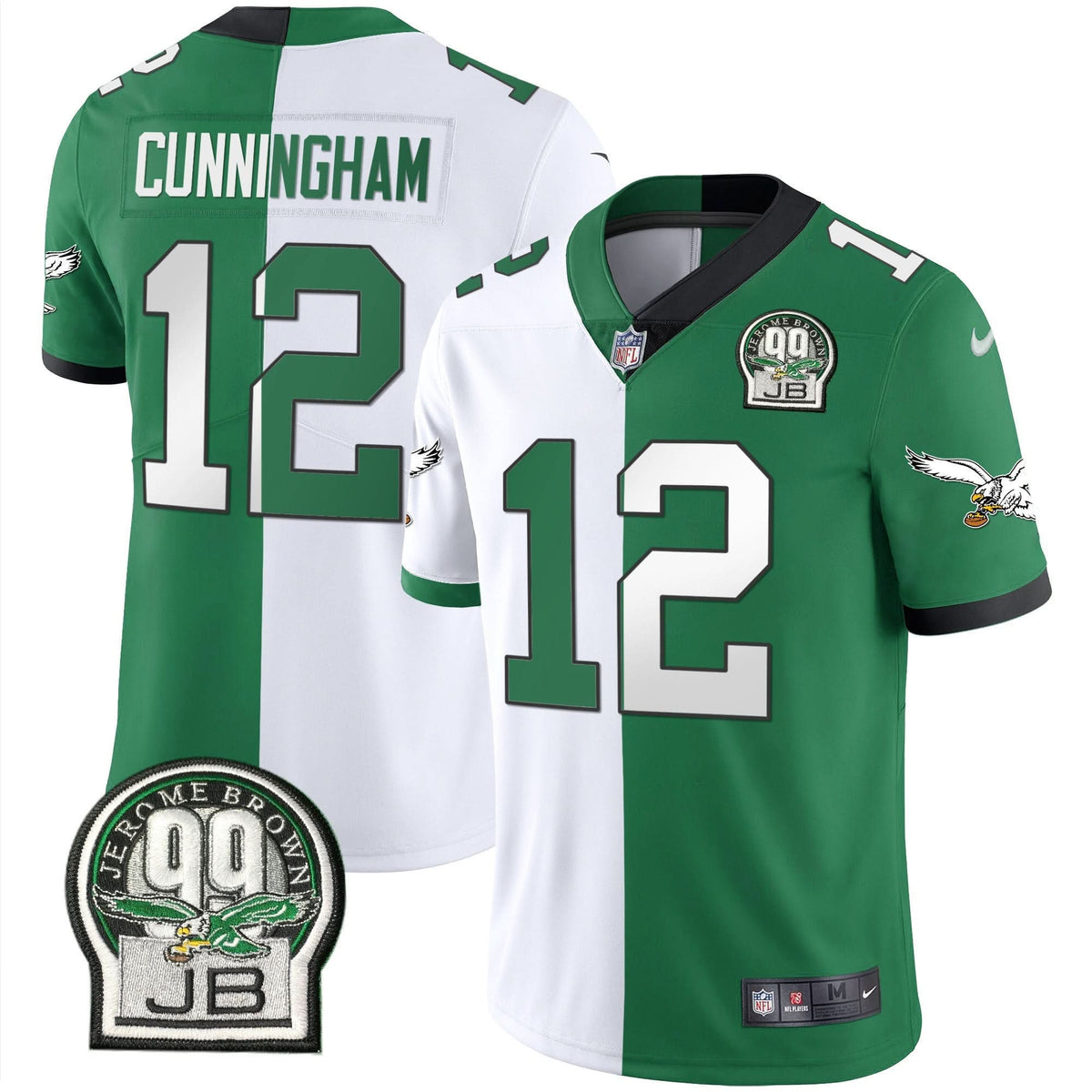 PHI Jerome Brown Retired Patch Gold & Kelly Jersey