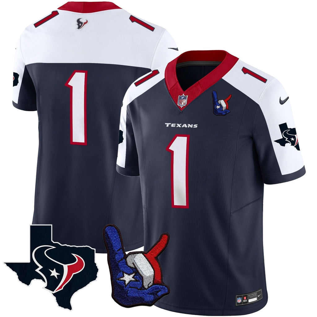 HT Hand Sign Throwing Up The H Vapor Jersey