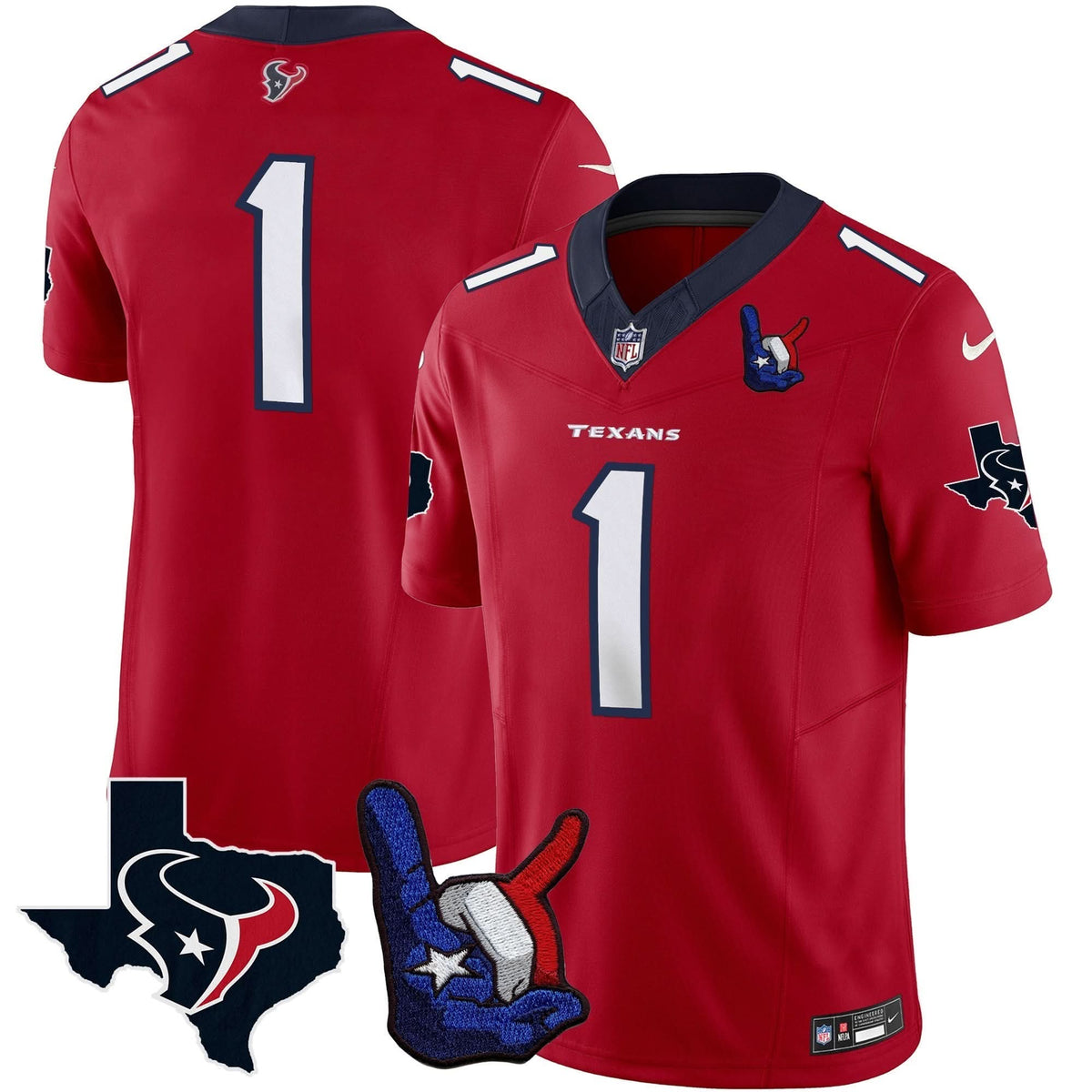 HT Hand Sign Throwing Up The H Vapor Jersey