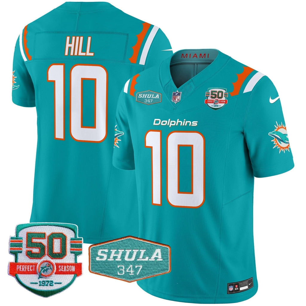 MIA 50th & Don Shula 347 Memorial Patch Vapor Limited Jersey