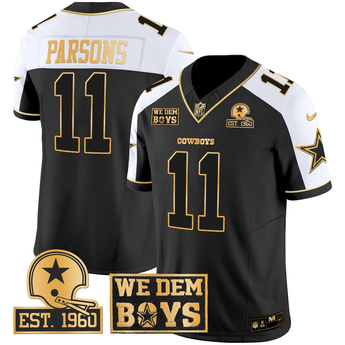 DAL Est. 1960 & We Dem Boyz Patch Gold Vapor Limited Jersey