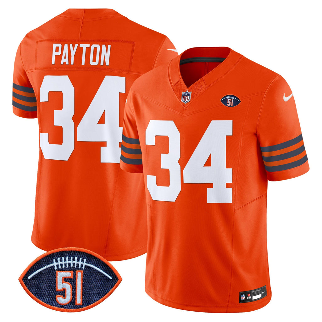 CHI Dick Butkus Patch Throwback Vapor Limited Jersey