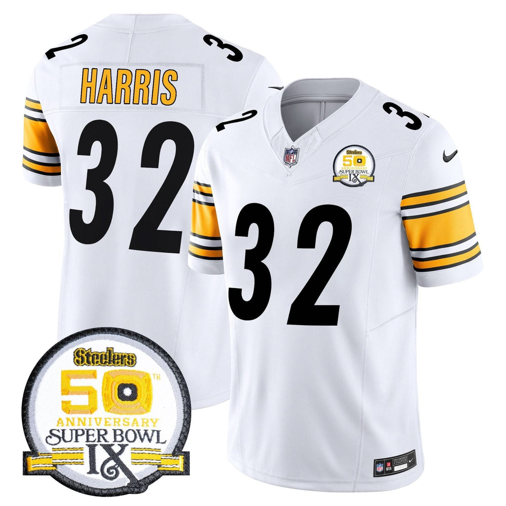 PIT 50th Anniversary Of Super Bowl IX Patch Vapor Limited Jersey