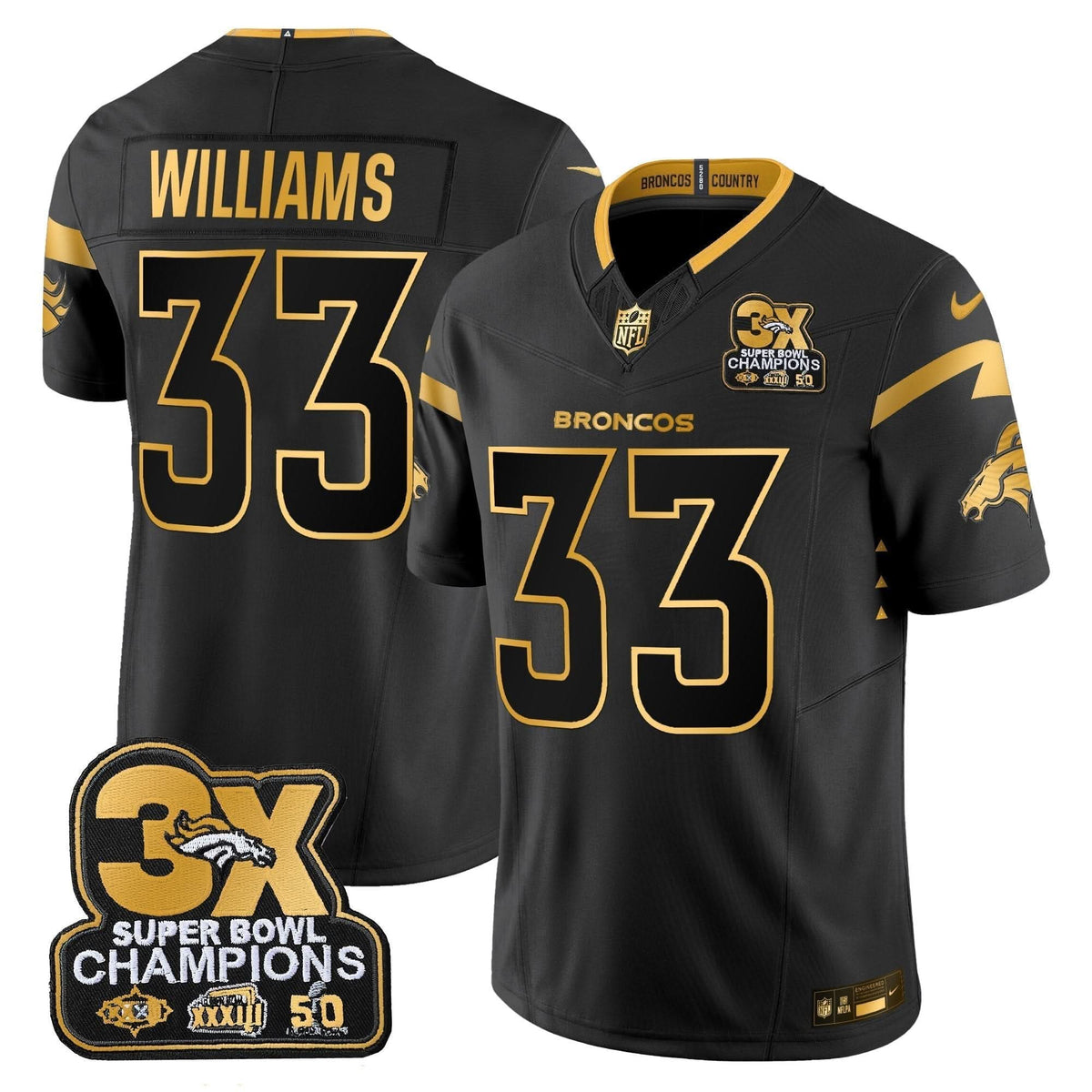 DB 3-Time Champions Patch Gold Vapor Limited Jersey