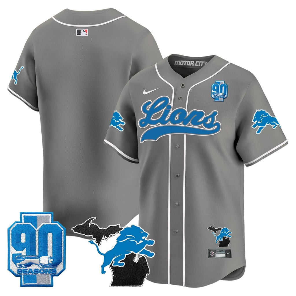 DET 2024 Michigan & 90th Season Patch Baseball Jersey - All Stitched