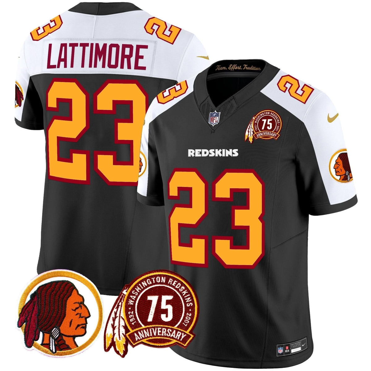 WR 75th Patch Throwback Vapor Limited Jersey