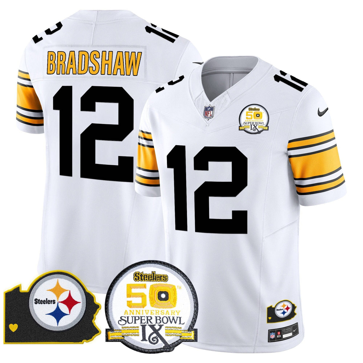 PIT 50th Anniversary Of Super Bowl IX & Map Patch Vapor Limited Jersey