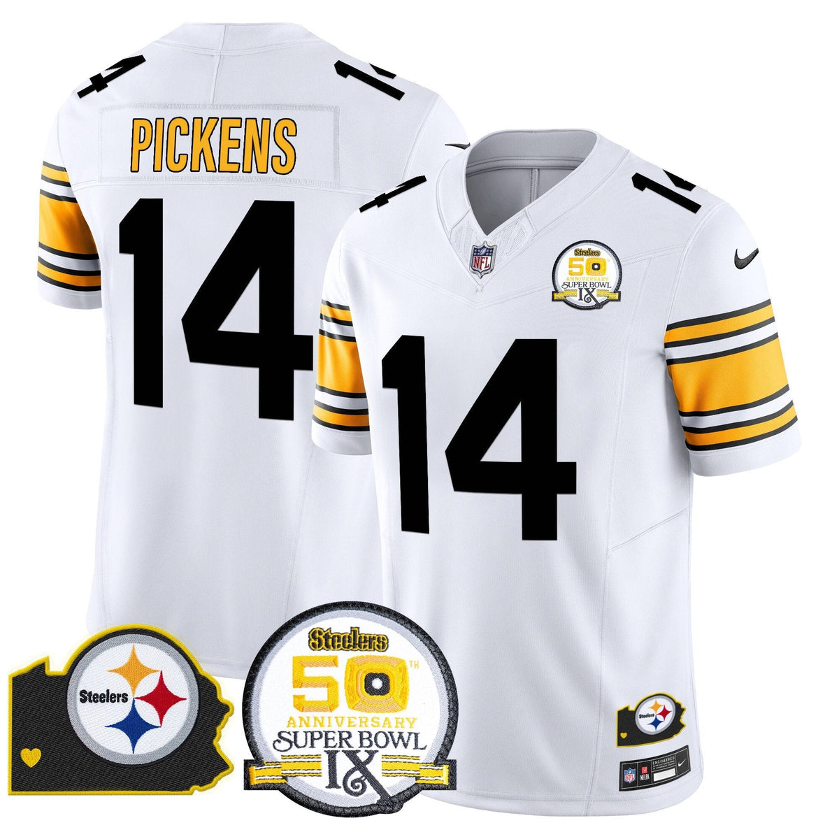 PIT 50th Anniversary Of Super Bowl IX & Map Patch Vapor Limited Jersey