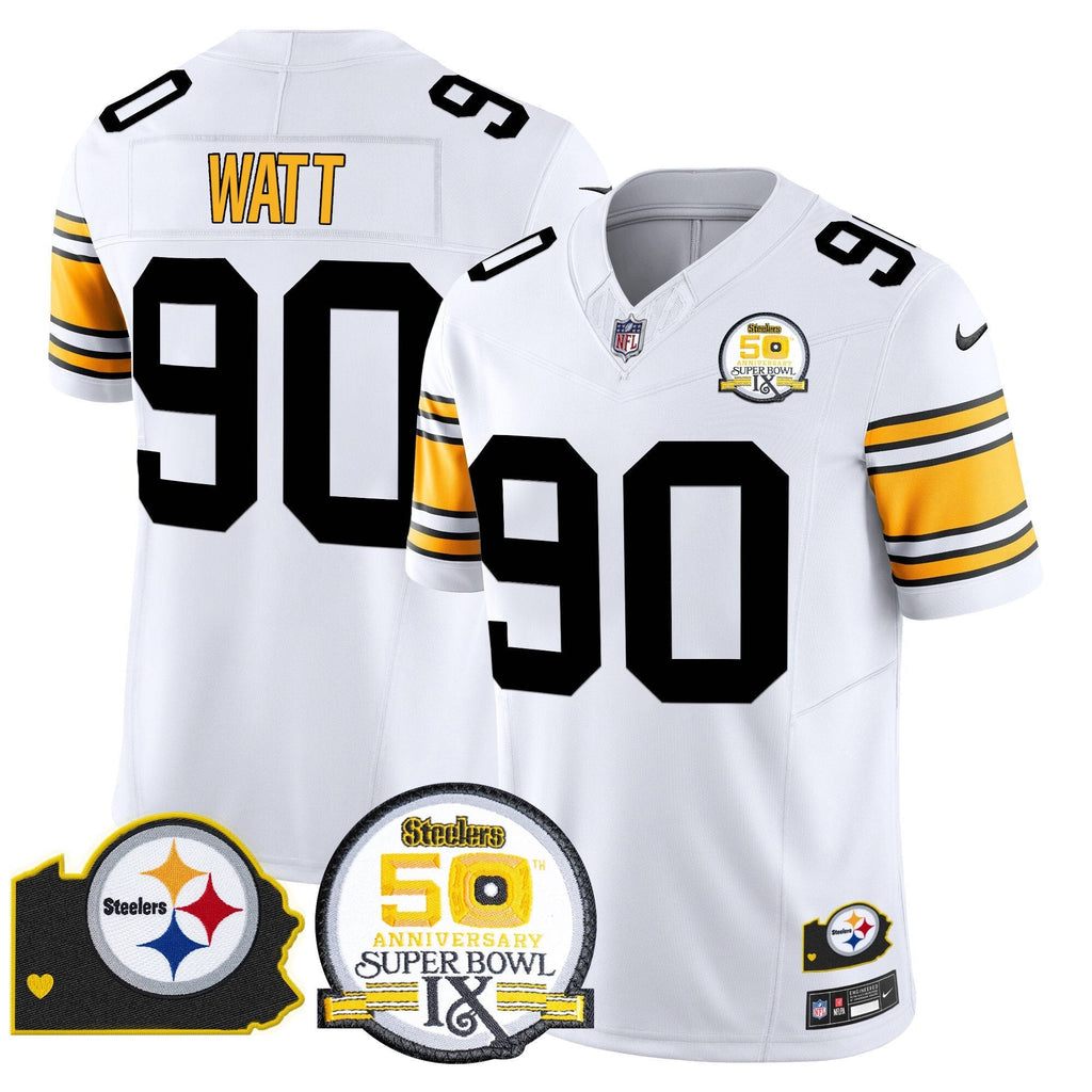 PIT 50th Anniversary Of Super Bowl IX & Map Patch Vapor Limited Jersey