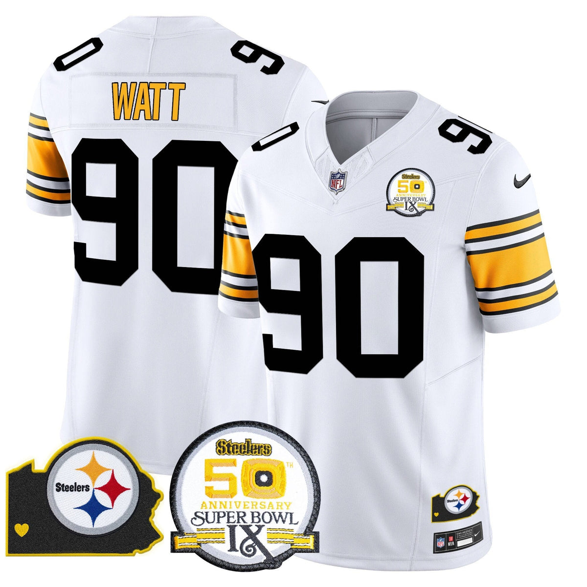 PIT 50th Anniversary Of Super Bowl IX & Map Patch Vapor Limited Jersey