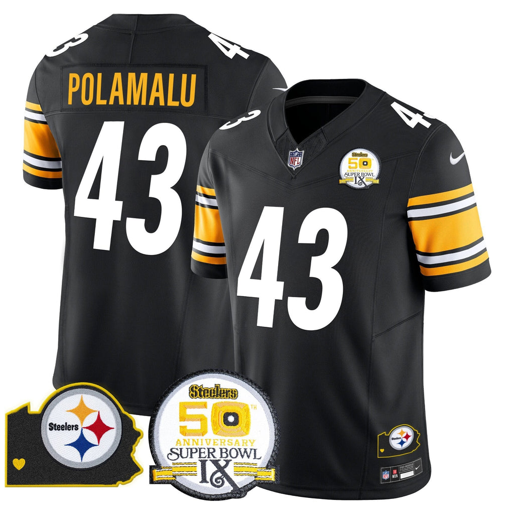 PIT 50th Anniversary Of Super Bowl IX & Map Patch Vapor Limited Jersey