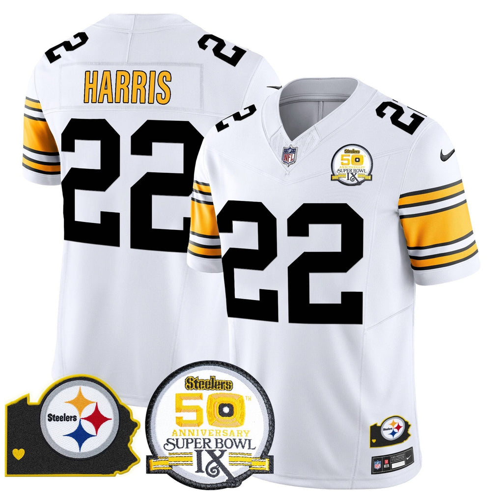 PIT 50th Anniversary Of Super Bowl IX & Map Patch Vapor Limited Jersey