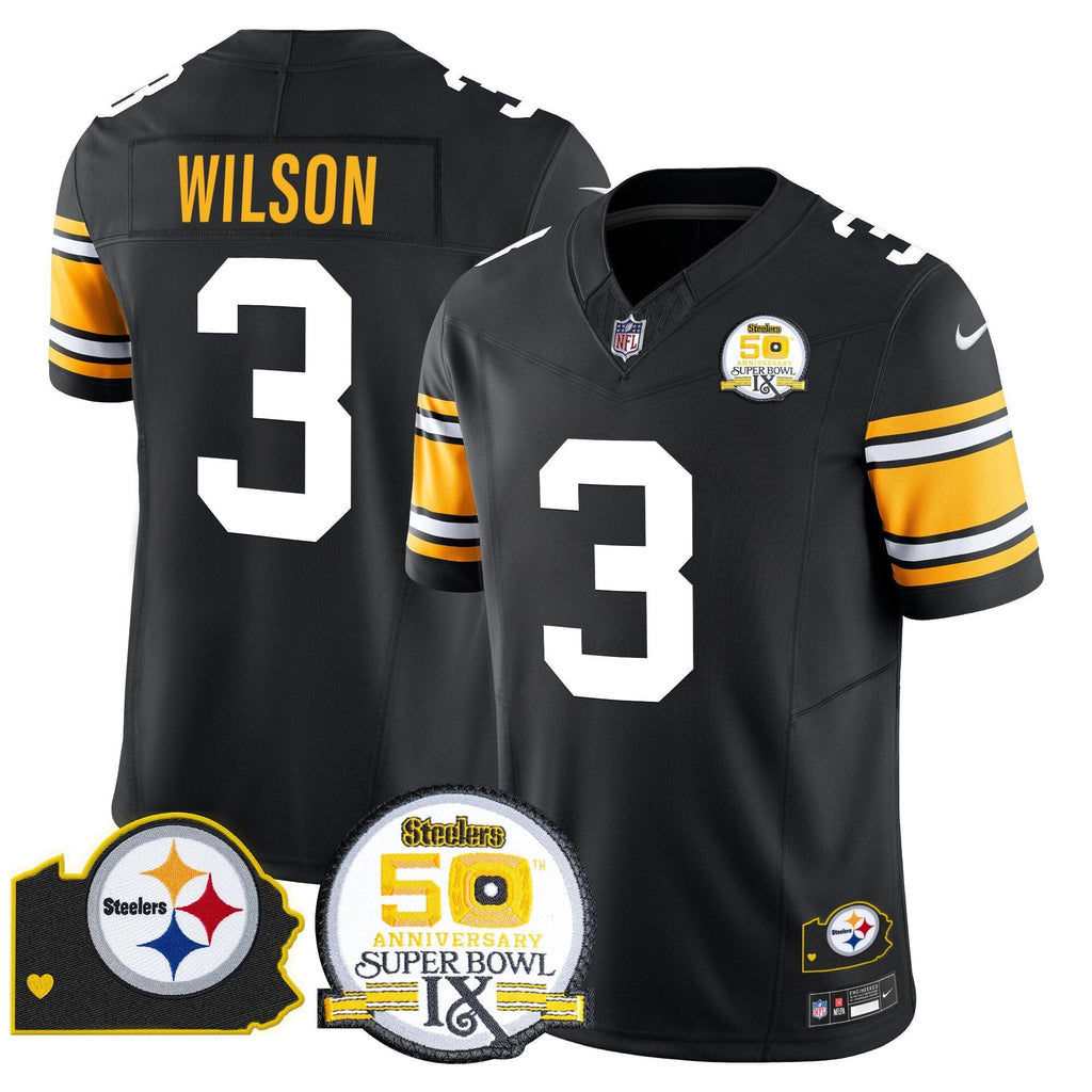 PIT 50th Anniversary Of Super Bowl IX & Map Patch Vapor Limited Jersey