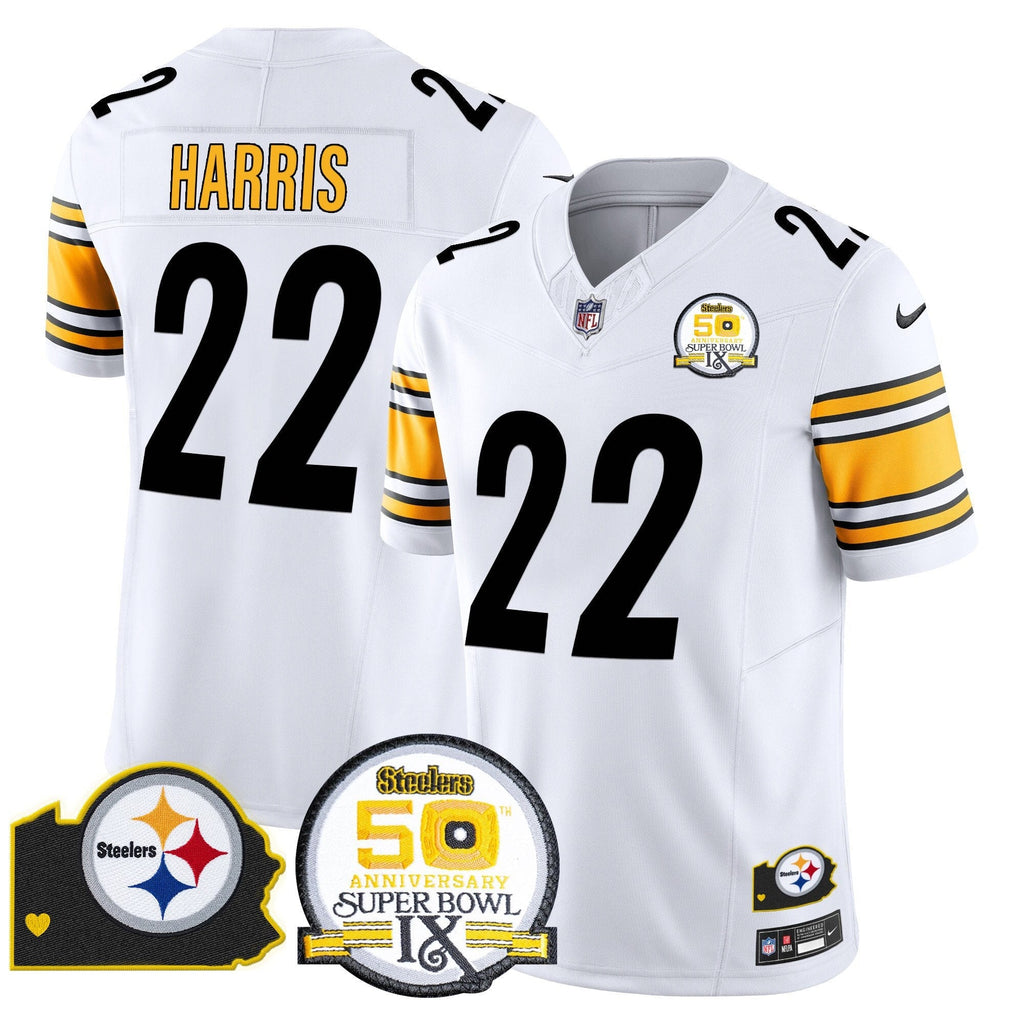 PIT 50th Anniversary Of Super Bowl IX & Map Patch Vapor Limited Jersey