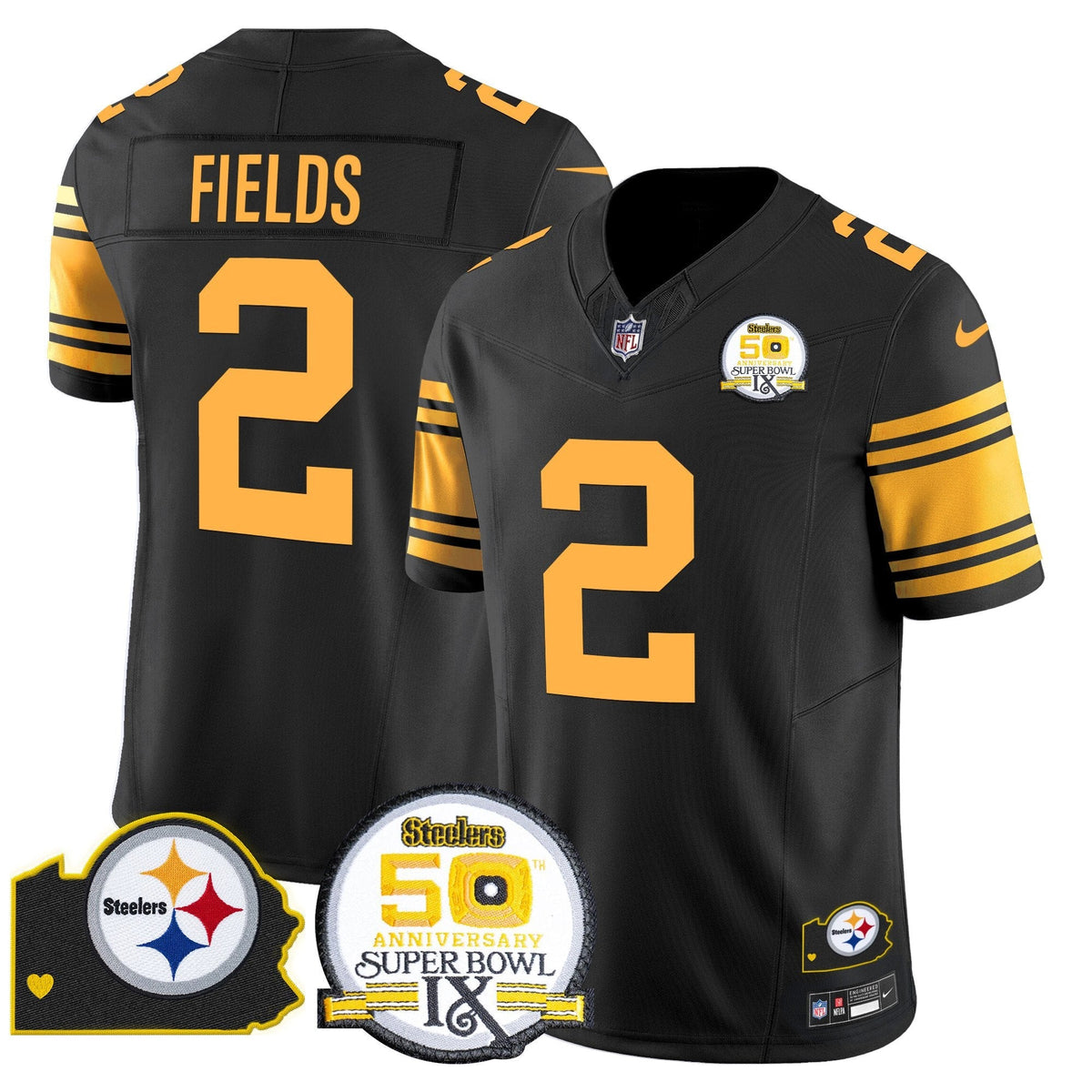 PIT 50th Anniversary Of Super Bowl IX & Map Patch Vapor Limited Jersey
