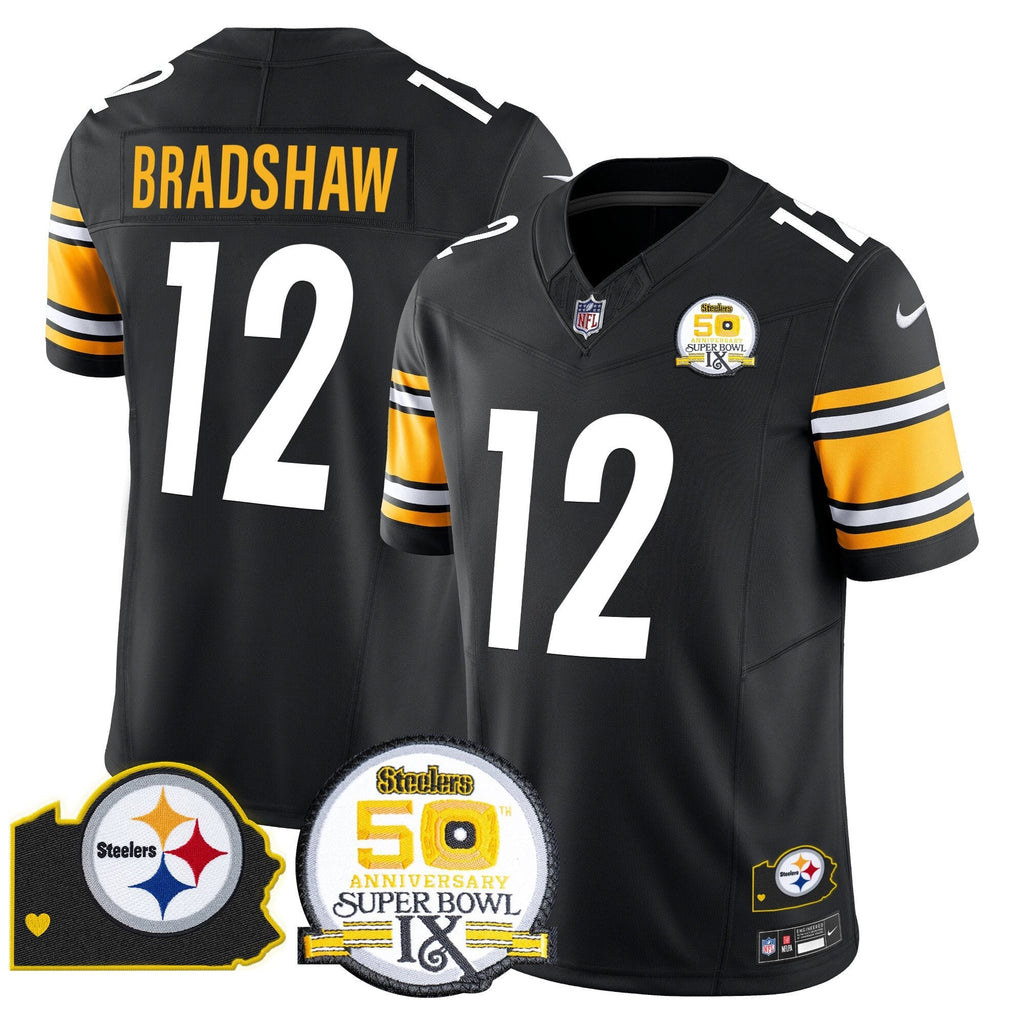 PIT 50th Anniversary Of Super Bowl IX & Map Patch Vapor Limited Jersey