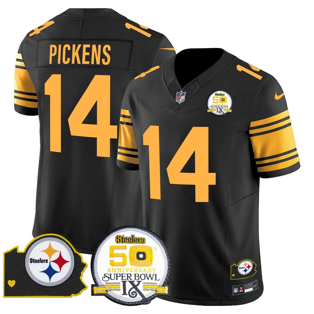 PIT 50th Anniversary Of Super Bowl IX & Map Patch Vapor Limited Jersey