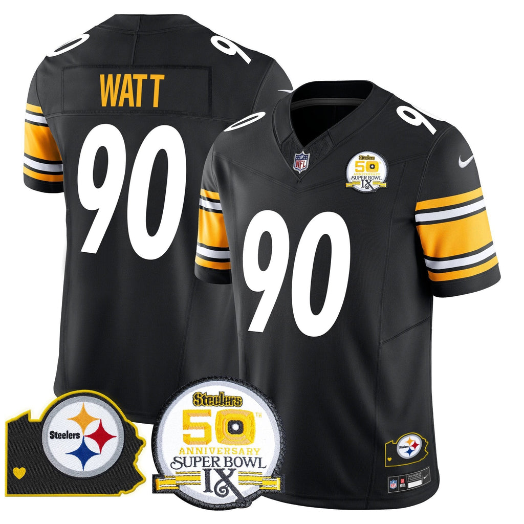 PIT 50th Anniversary Of Super Bowl IX & Map Patch Vapor Limited Jersey