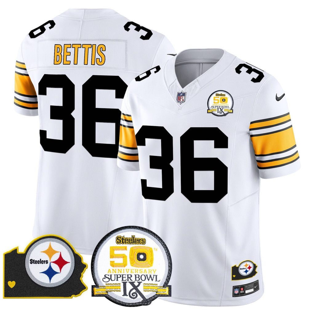 PIT 50th Anniversary Of Super Bowl IX & Map Patch Vapor Limited Jersey