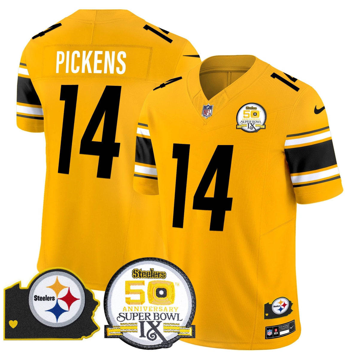 PIT 50th Anniversary Of Super Bowl IX & Map Patch Vapor Limited Jersey