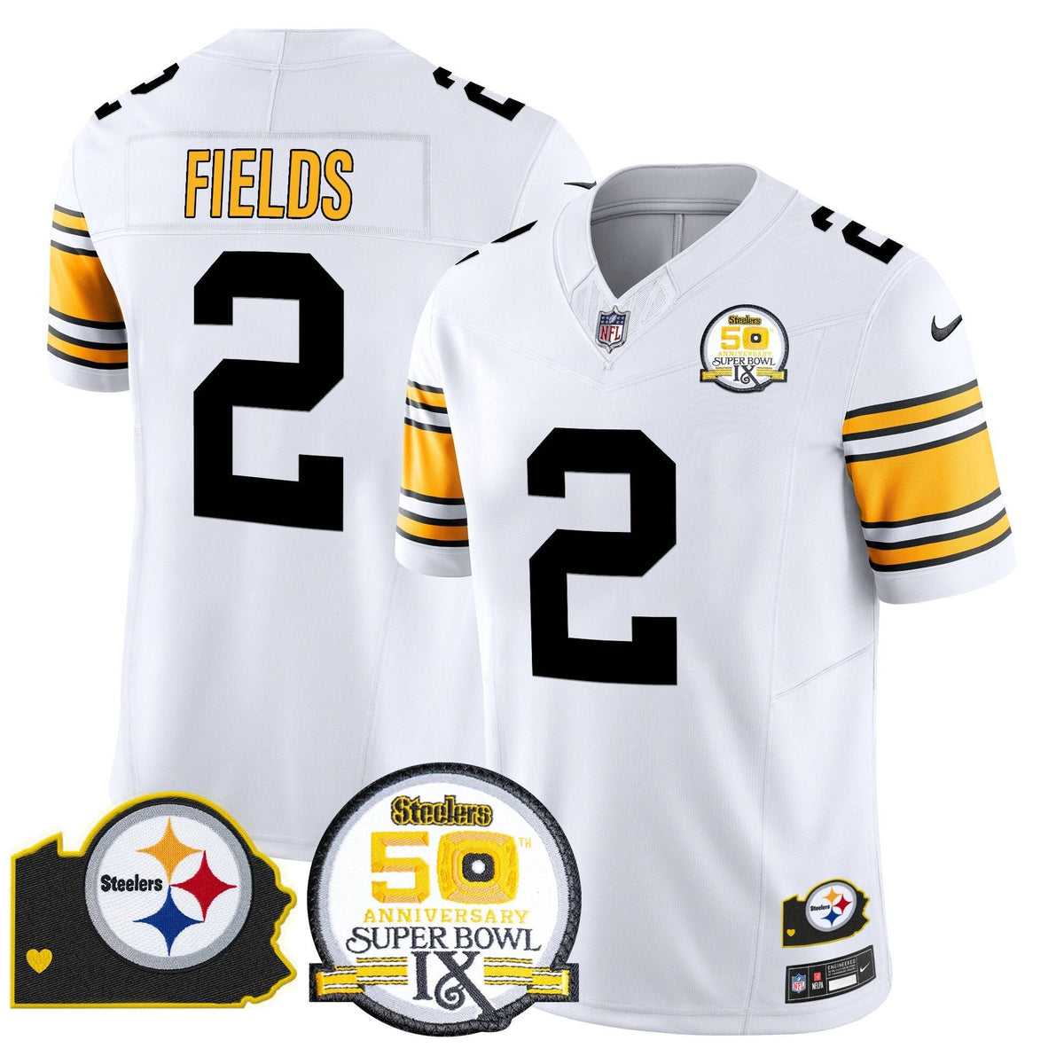 PIT 50th Anniversary Of Super Bowl IX & Map Patch Vapor Limited Jersey