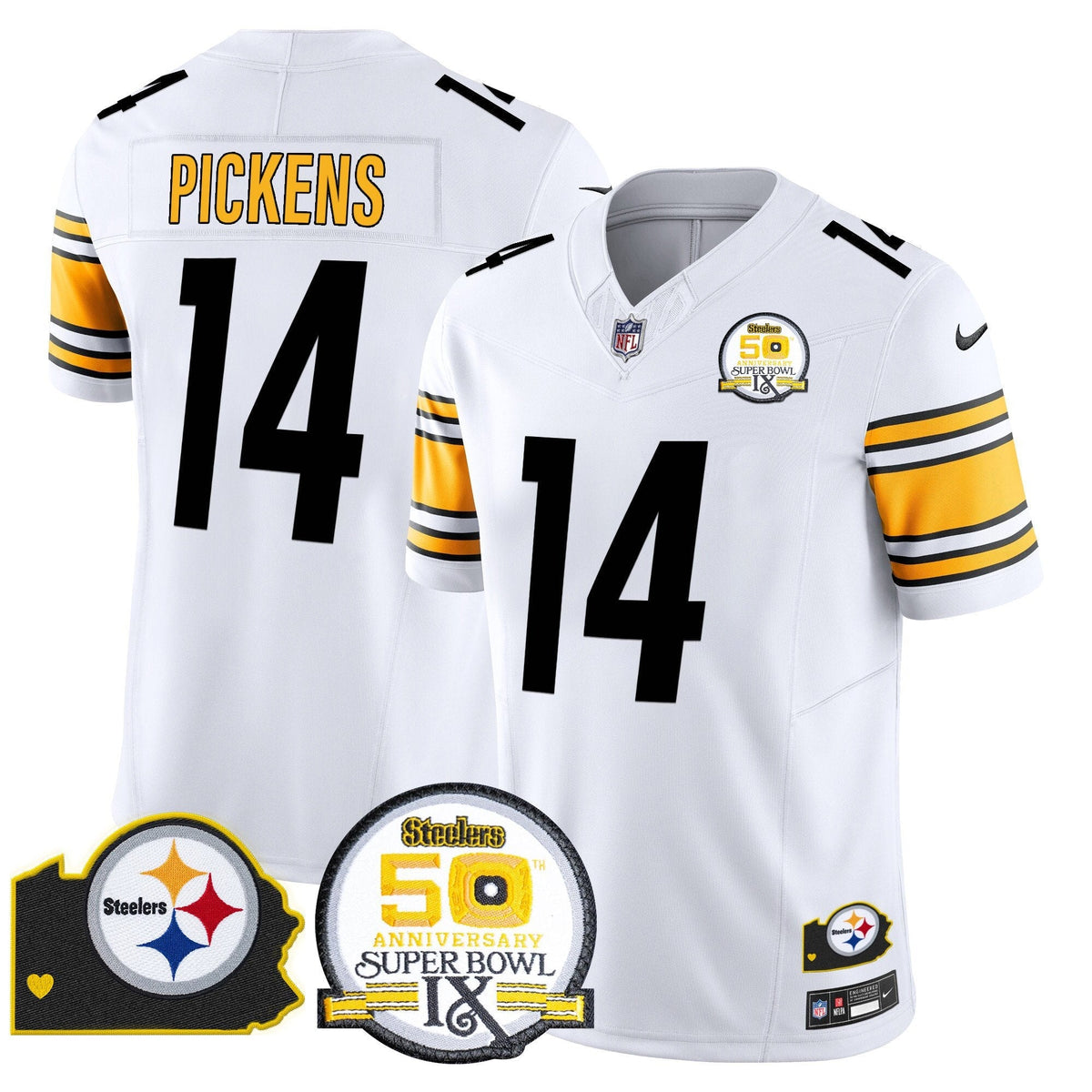 PIT 50th Anniversary Of Super Bowl IX & Map Patch Vapor Limited Jersey