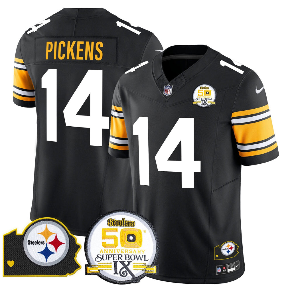 PIT 50th Anniversary Of Super Bowl IX & Map Patch Vapor Limited Jersey