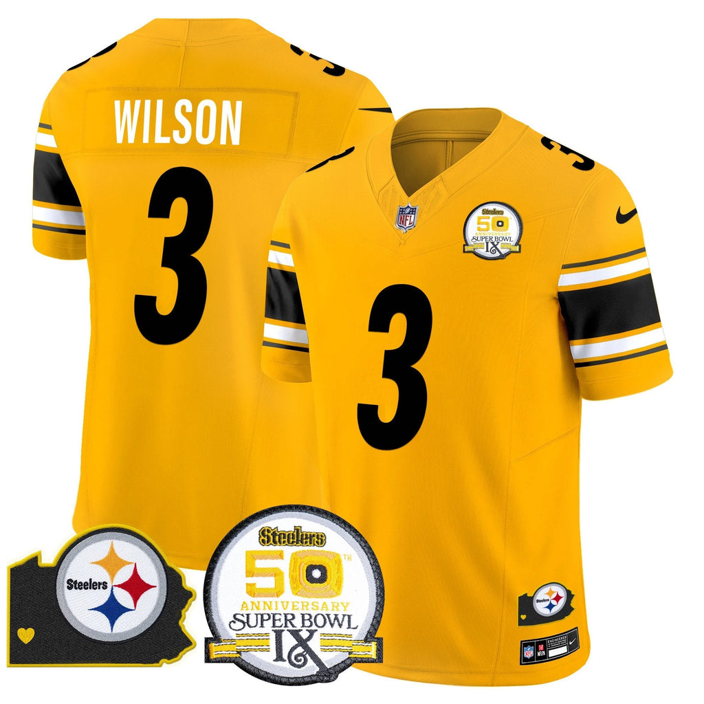 PIT 50th Anniversary Of Super Bowl IX & Map Patch Vapor Limited Jersey