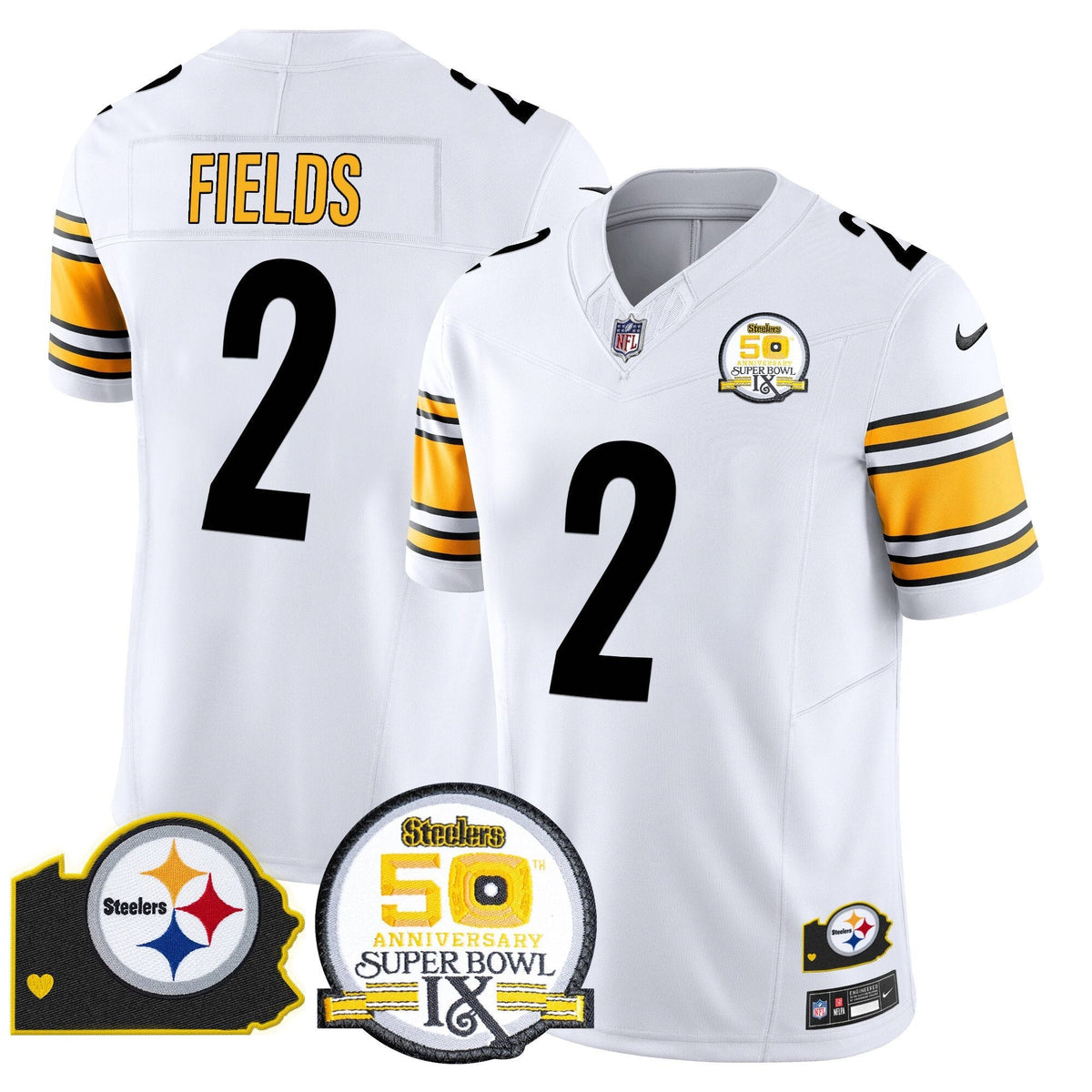 PIT 50th Anniversary Of Super Bowl IX & Map Patch Vapor Limited Jersey
