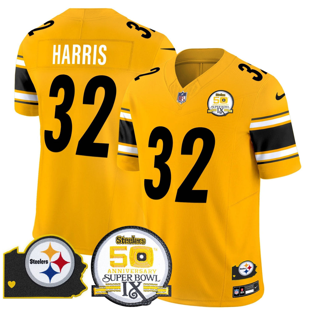 PIT 50th Anniversary Of Super Bowl IX & Map Patch Vapor Limited Jersey