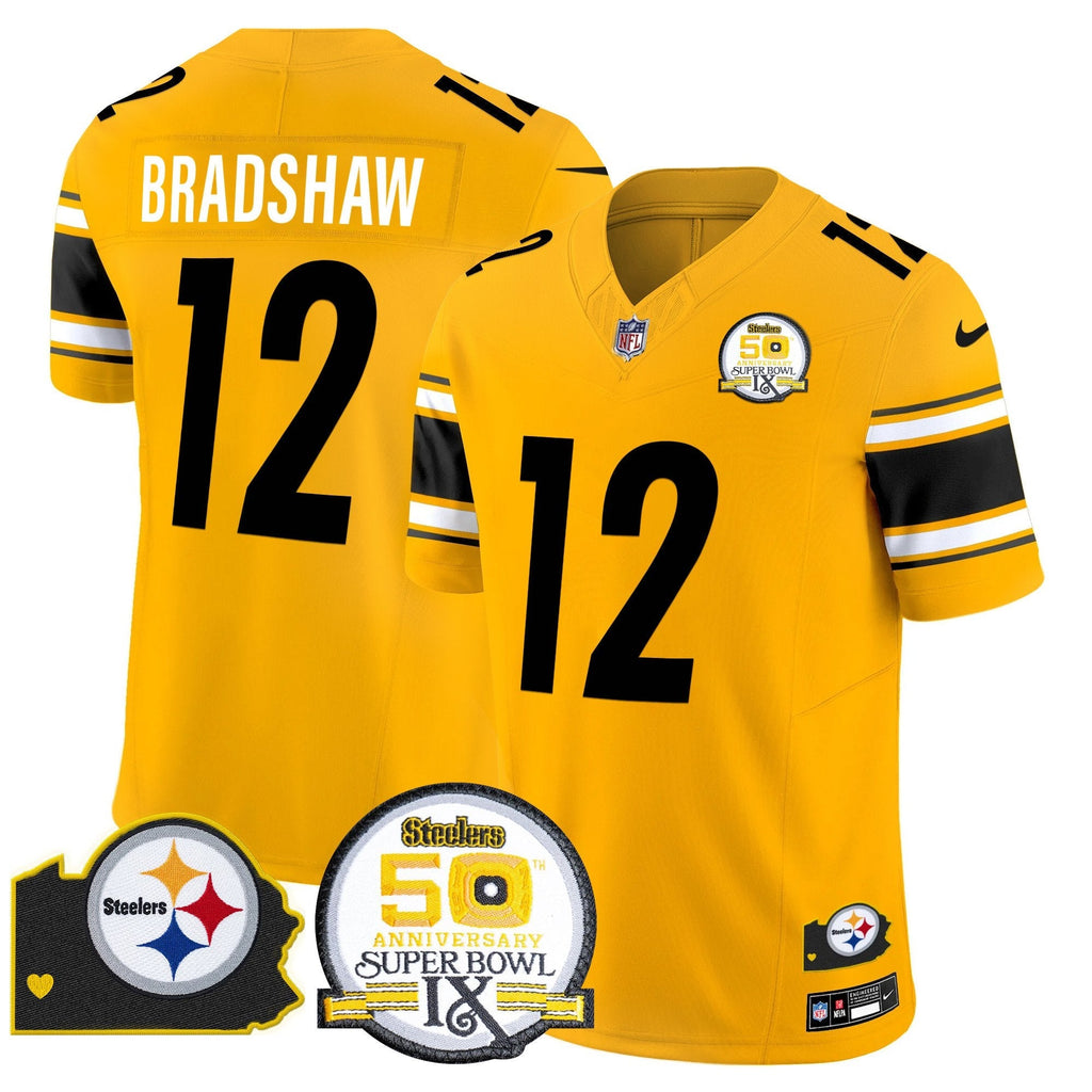 PIT 50th Anniversary Of Super Bowl IX & Map Patch Vapor Limited Jersey