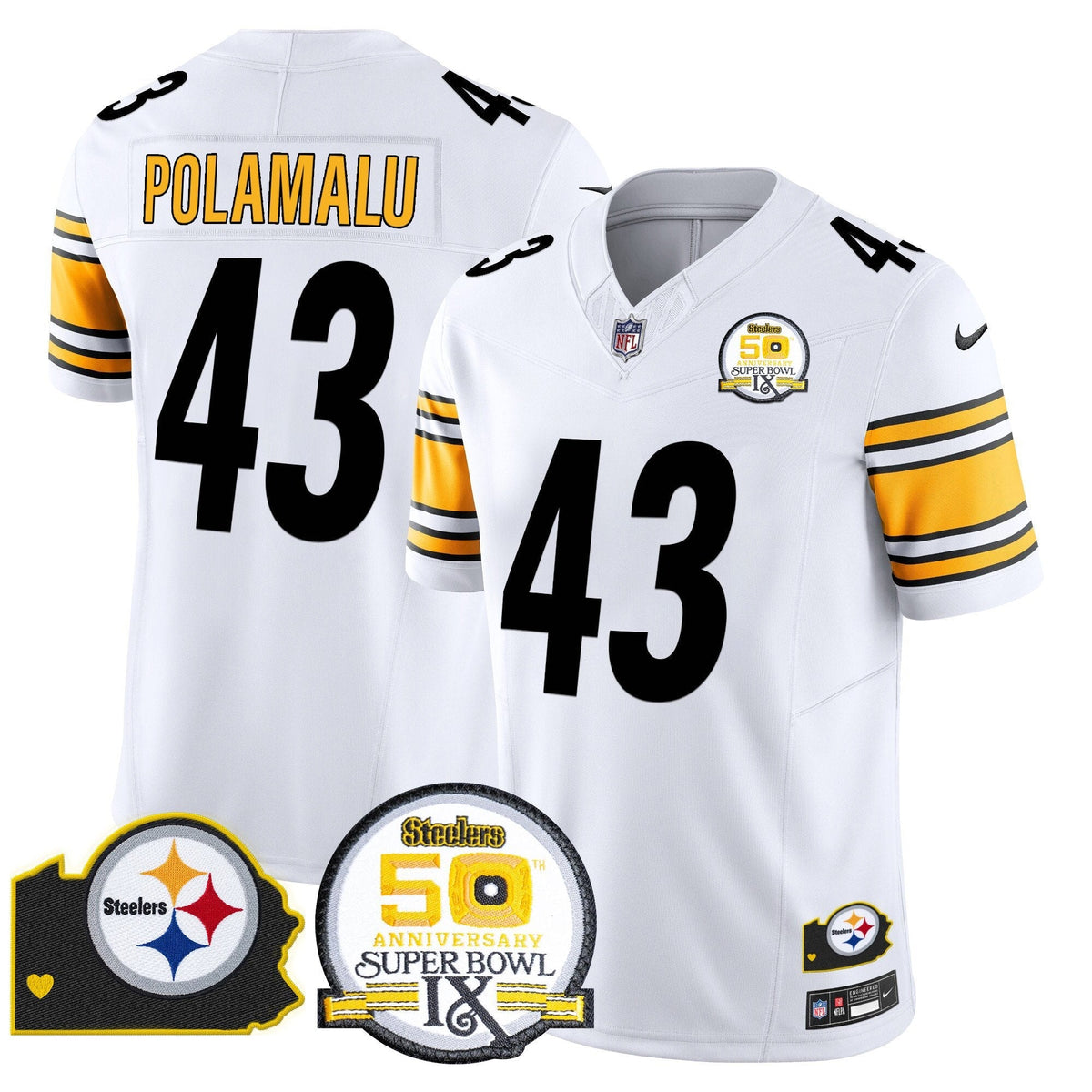 PIT 50th Anniversary Of Super Bowl IX & Map Patch Vapor Limited Jersey