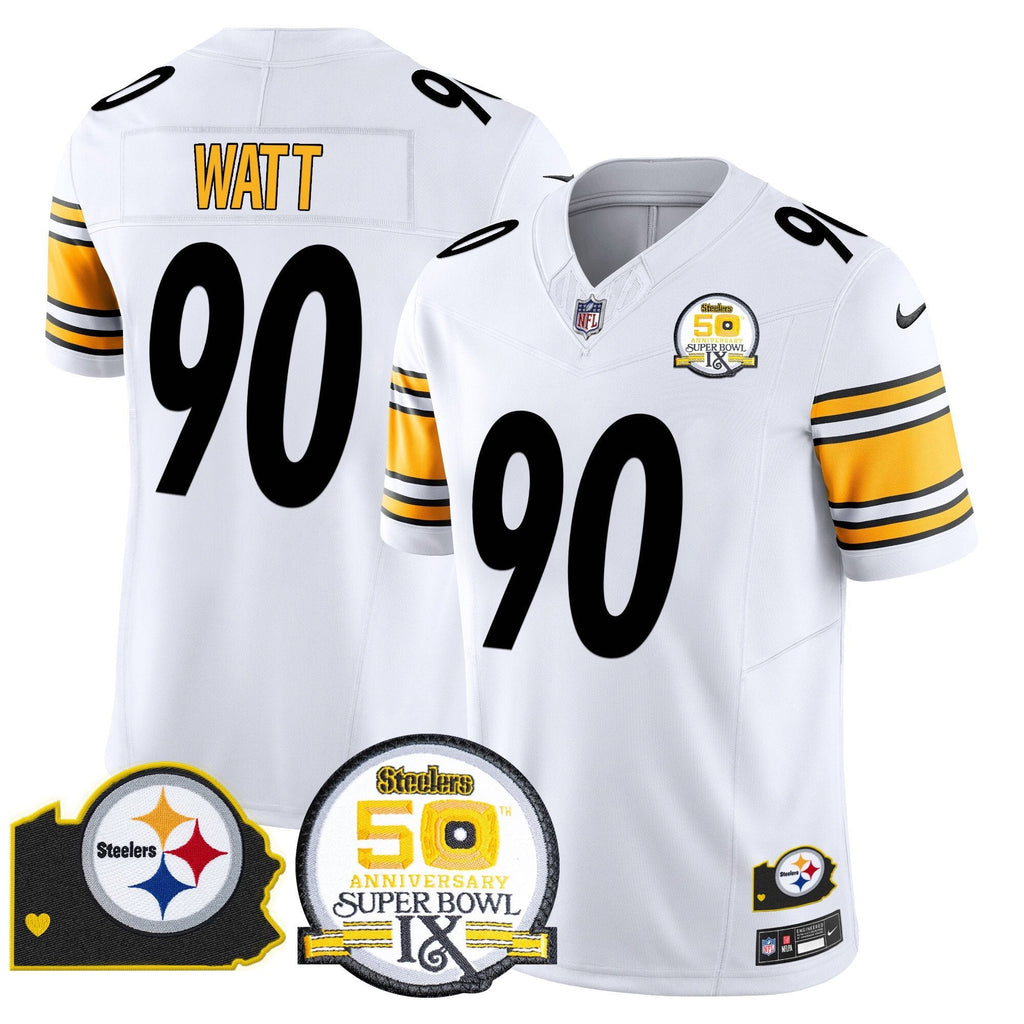 PIT 50th Anniversary Of Super Bowl IX & Map Patch Vapor Limited Jersey