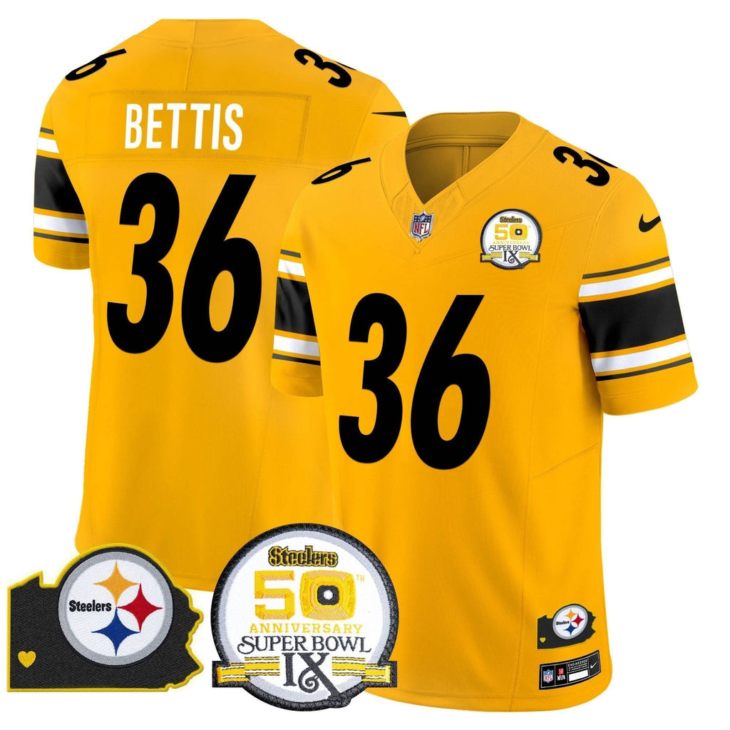 PIT 50th Anniversary Of Super Bowl IX & Map Patch Vapor Limited Jersey