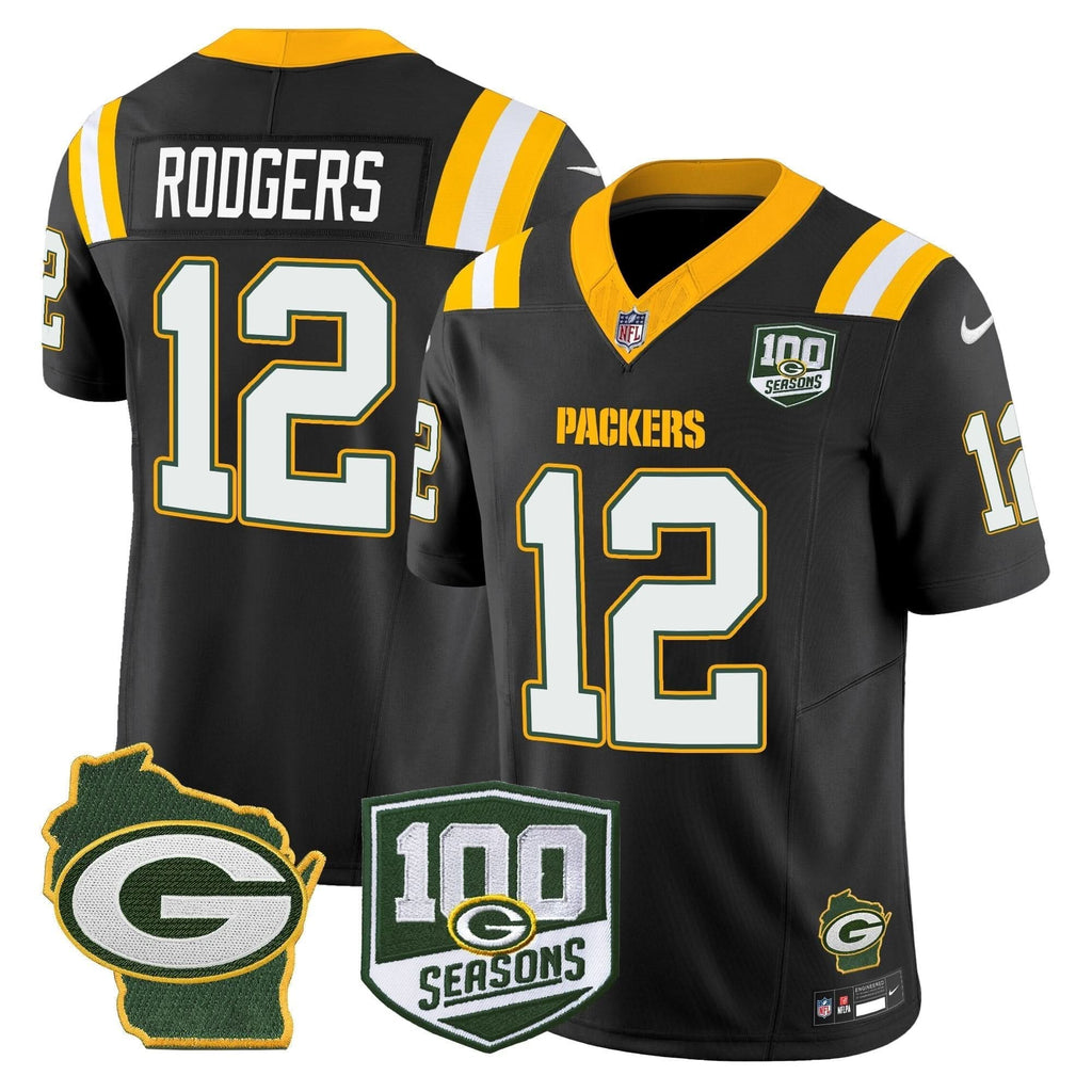 GB 100th Season & Home Patch Vapor Limited Jersey