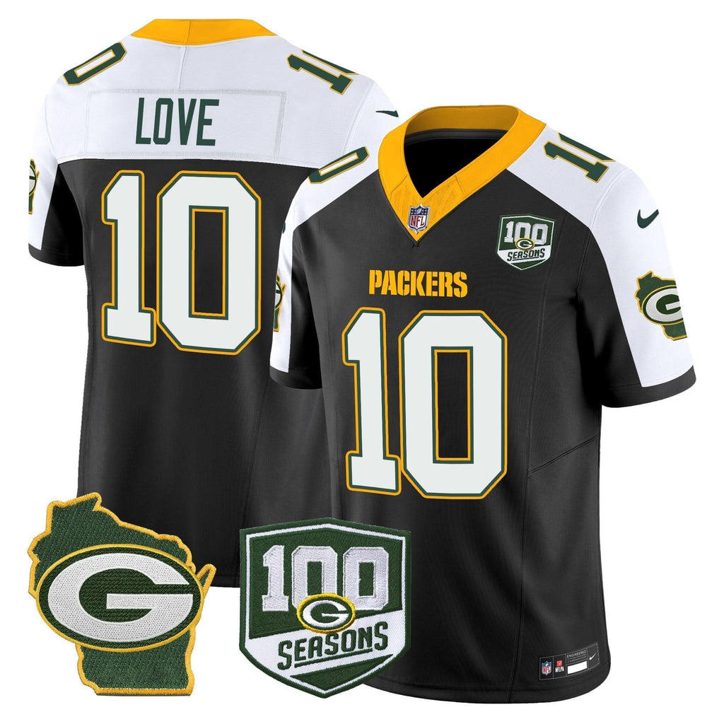GB 100th Season & Home Patch Vapor Limited Jersey