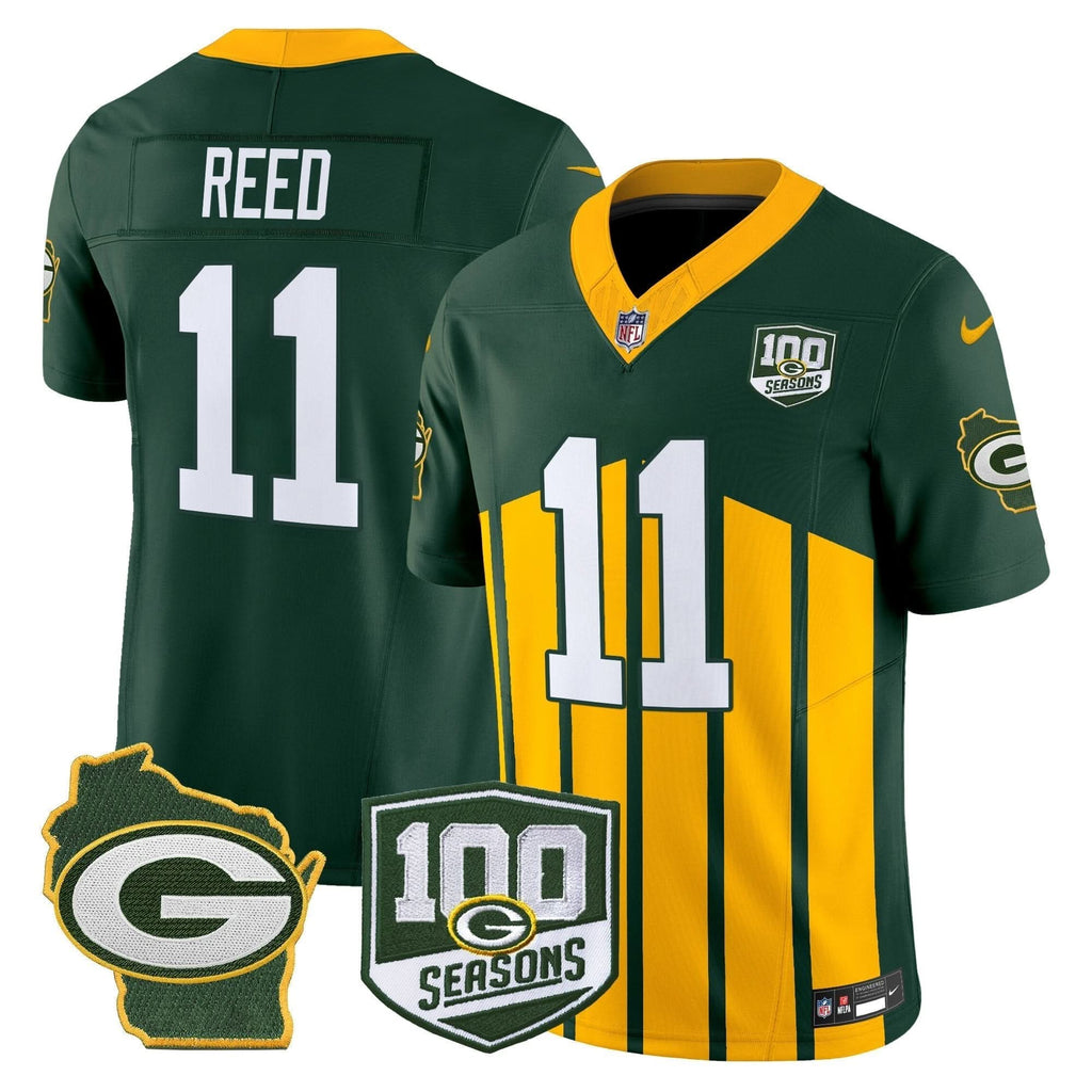 GB 100th Season & Home Patch Vapor Limited Jersey