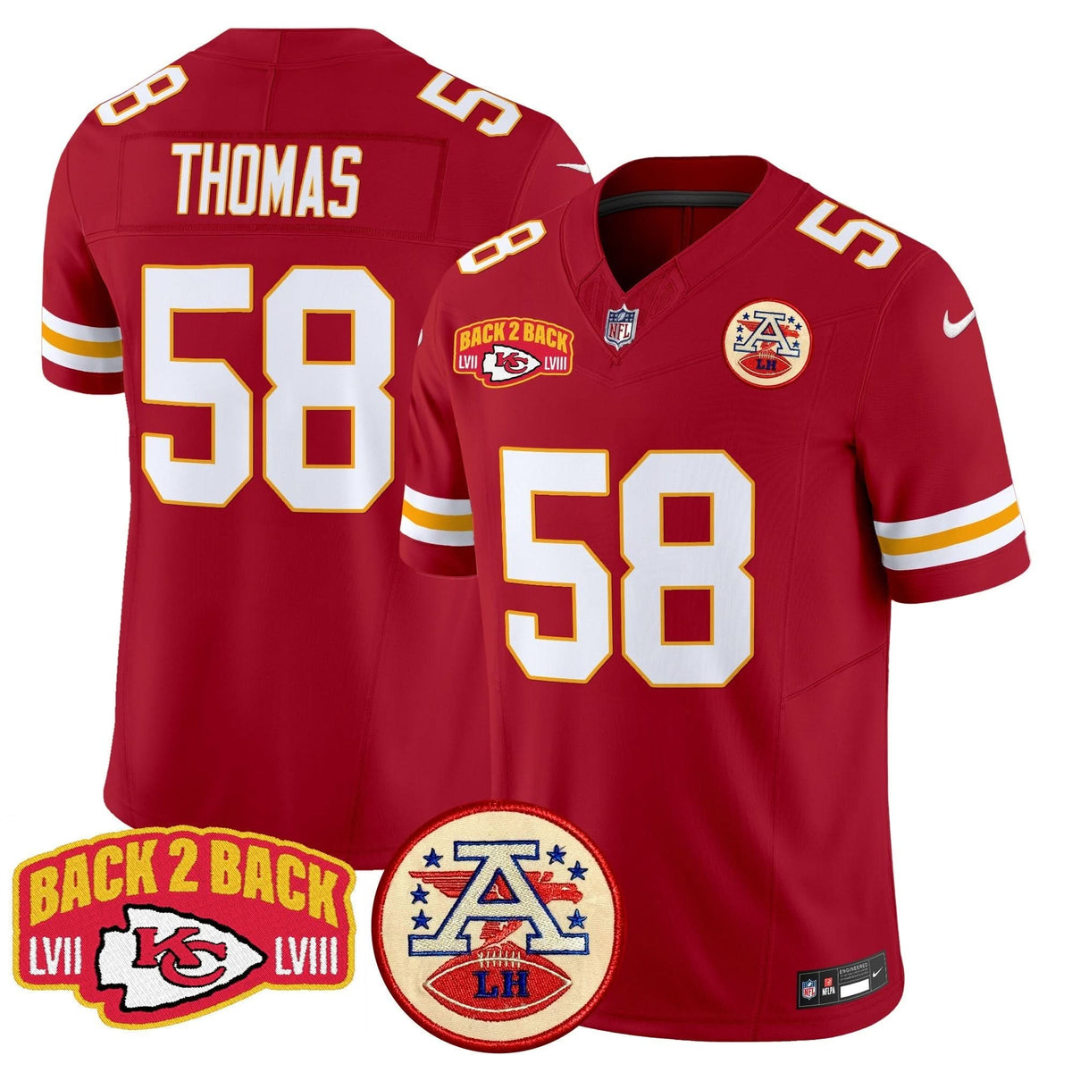 KC Super Back 2 Back Patch Vapor Limited Jersey