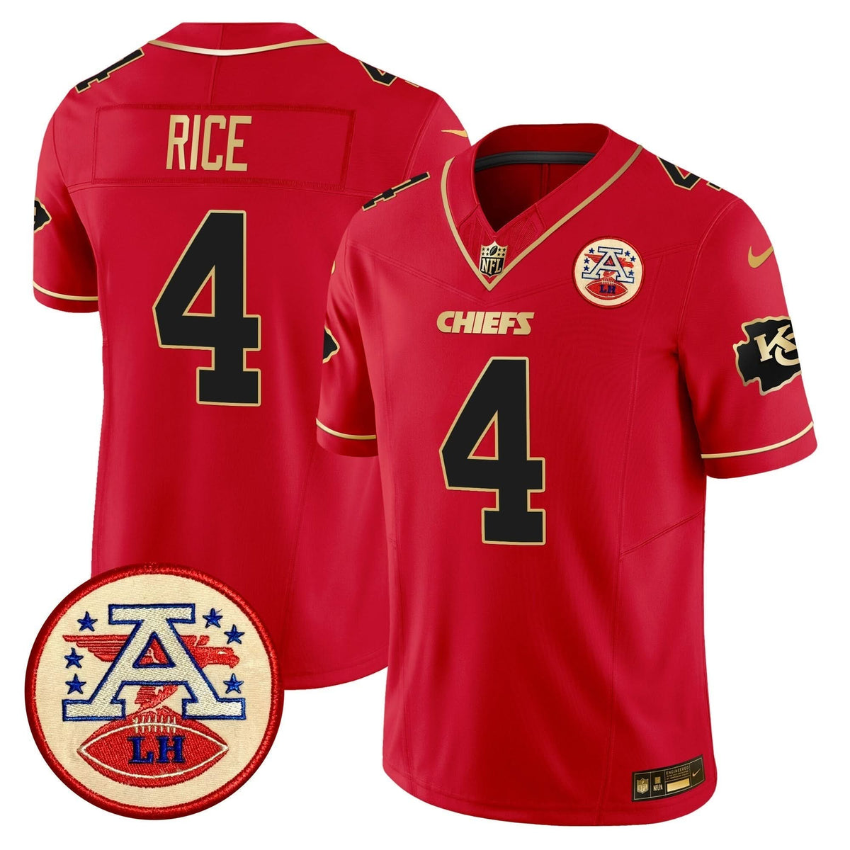 KC 2024 Lamar Hunt Patch Vapor Limited Jersey