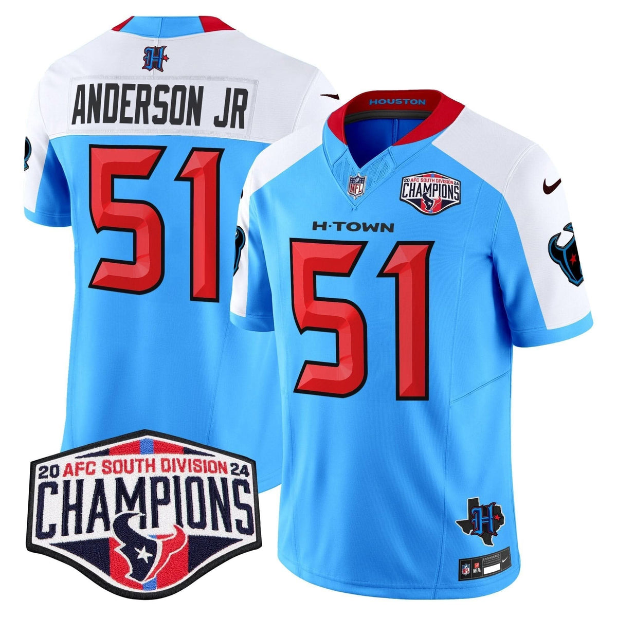 HT 2024 AFC South Division Champions Patch Vapor Limited Jersey