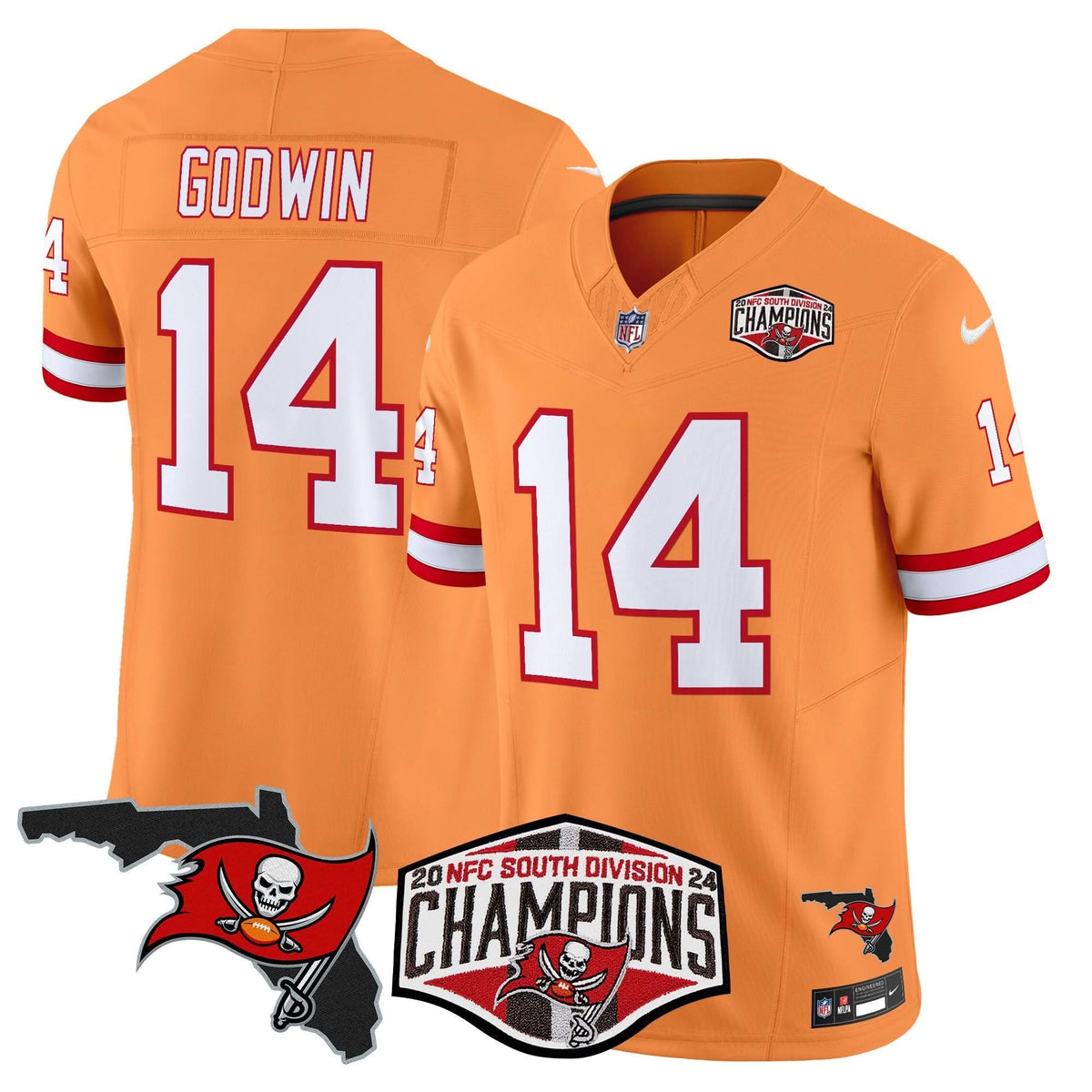 TB 2024 NFC South Division Champions Patch Vapor Limited Jersey