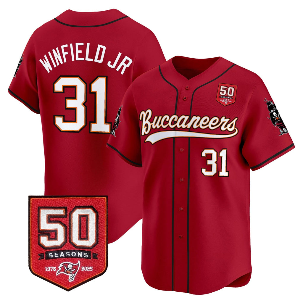 TB 50th Season Patch Vapor Baseball Jersey - All Stitched
