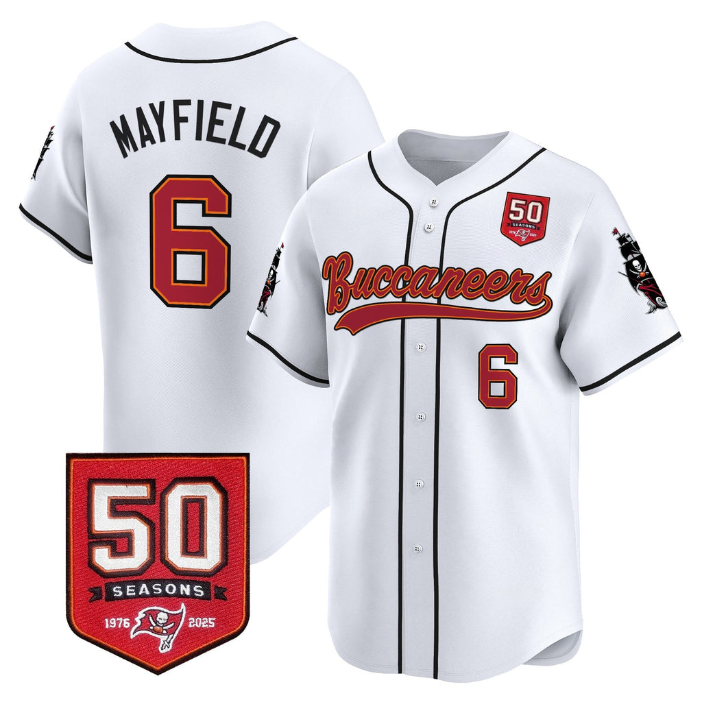 TB 50th Season Patch Vapor Baseball Jersey - All Stitched