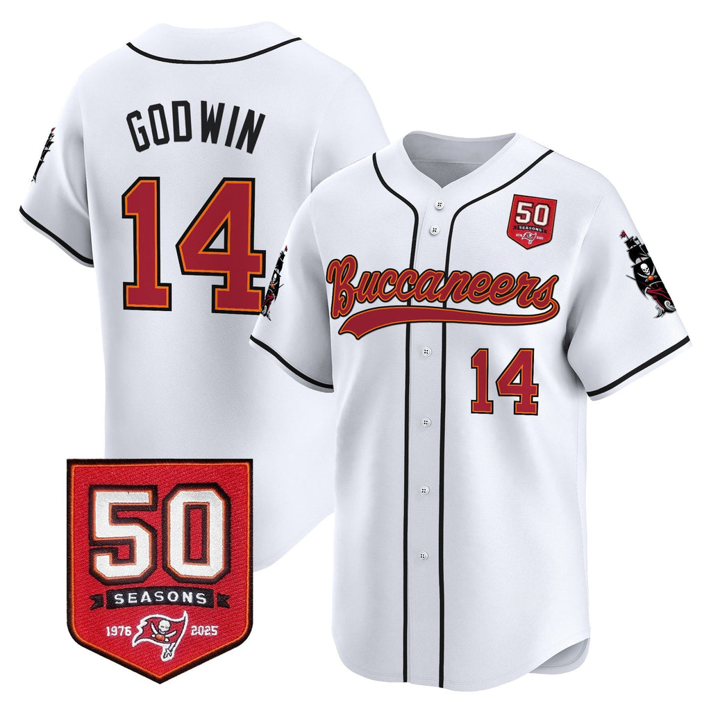 TB 50th Season Patch Vapor Baseball Jersey - All Stitched