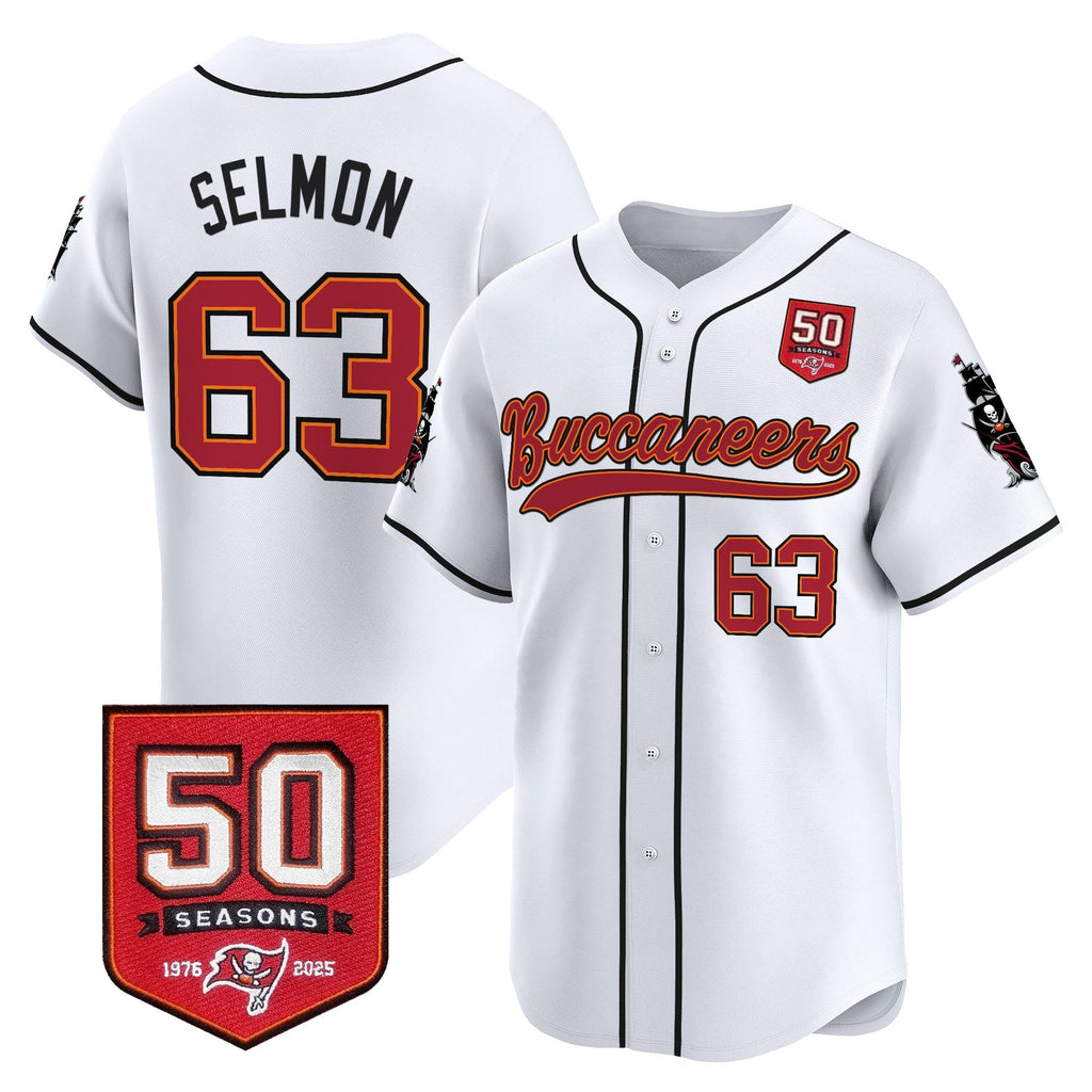 TB 50th Season Patch Vapor Baseball Jersey - All Stitched