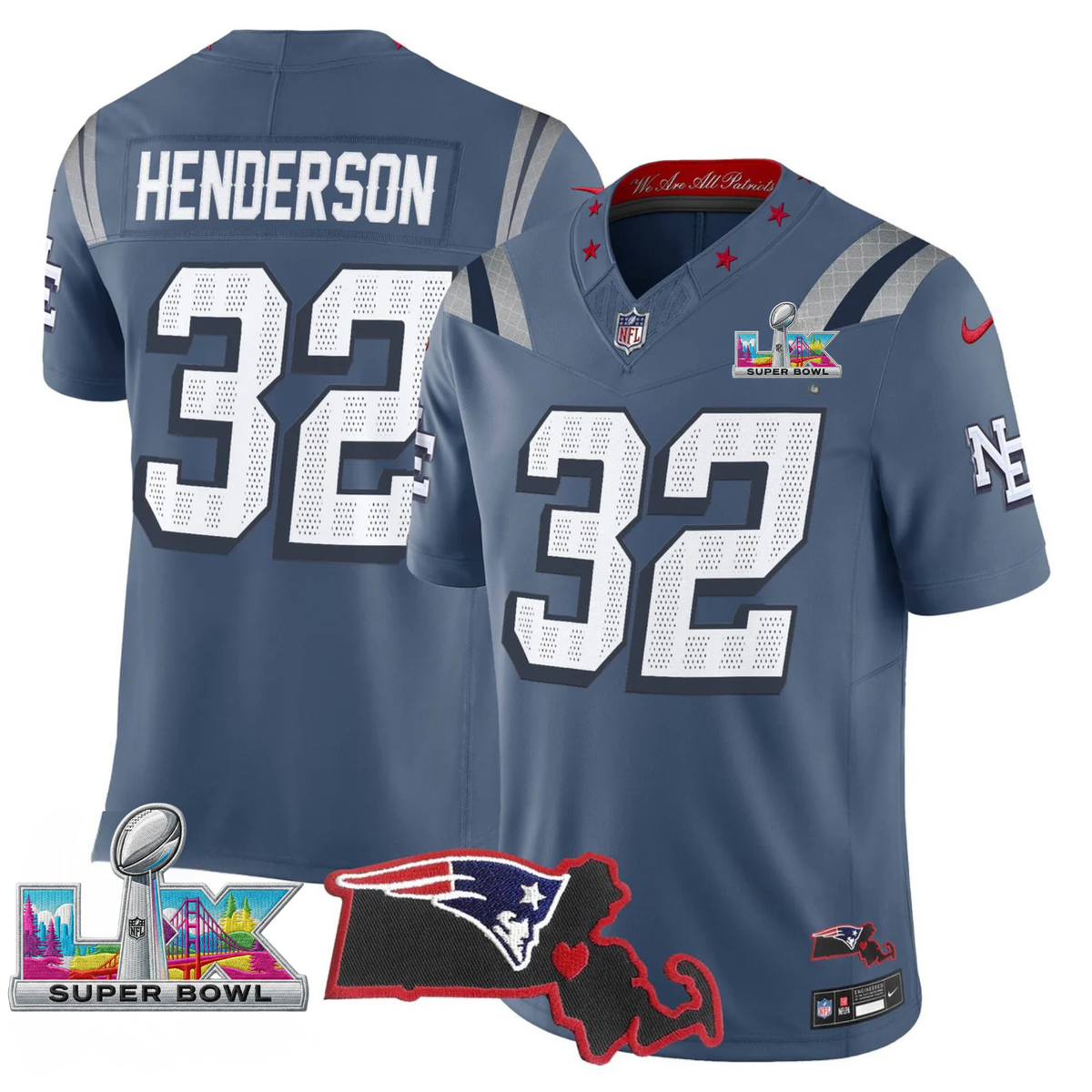 NE SB LX Game Patch Vapor Limited Jersey
