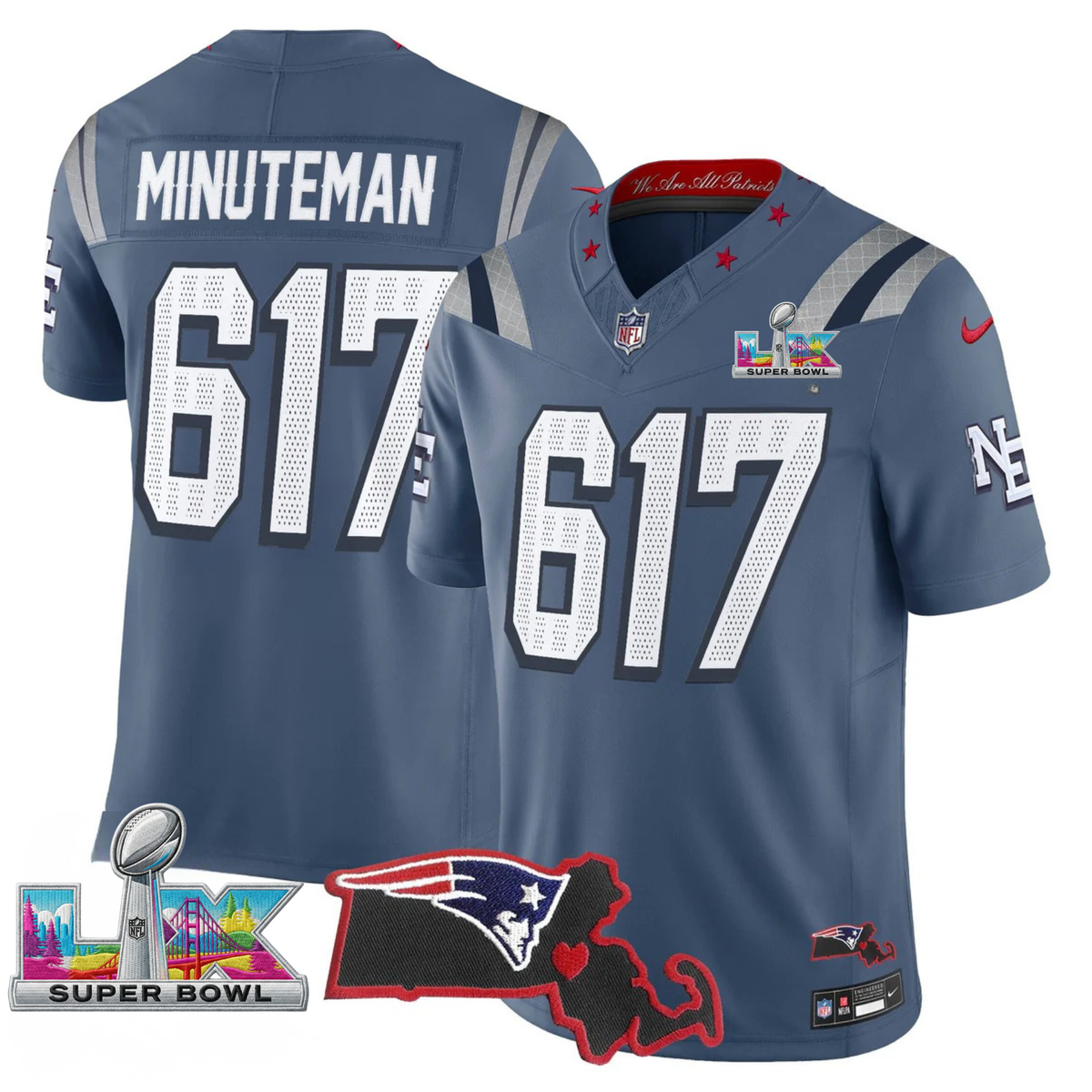 NE SB LX Game Patch Vapor Limited Jersey