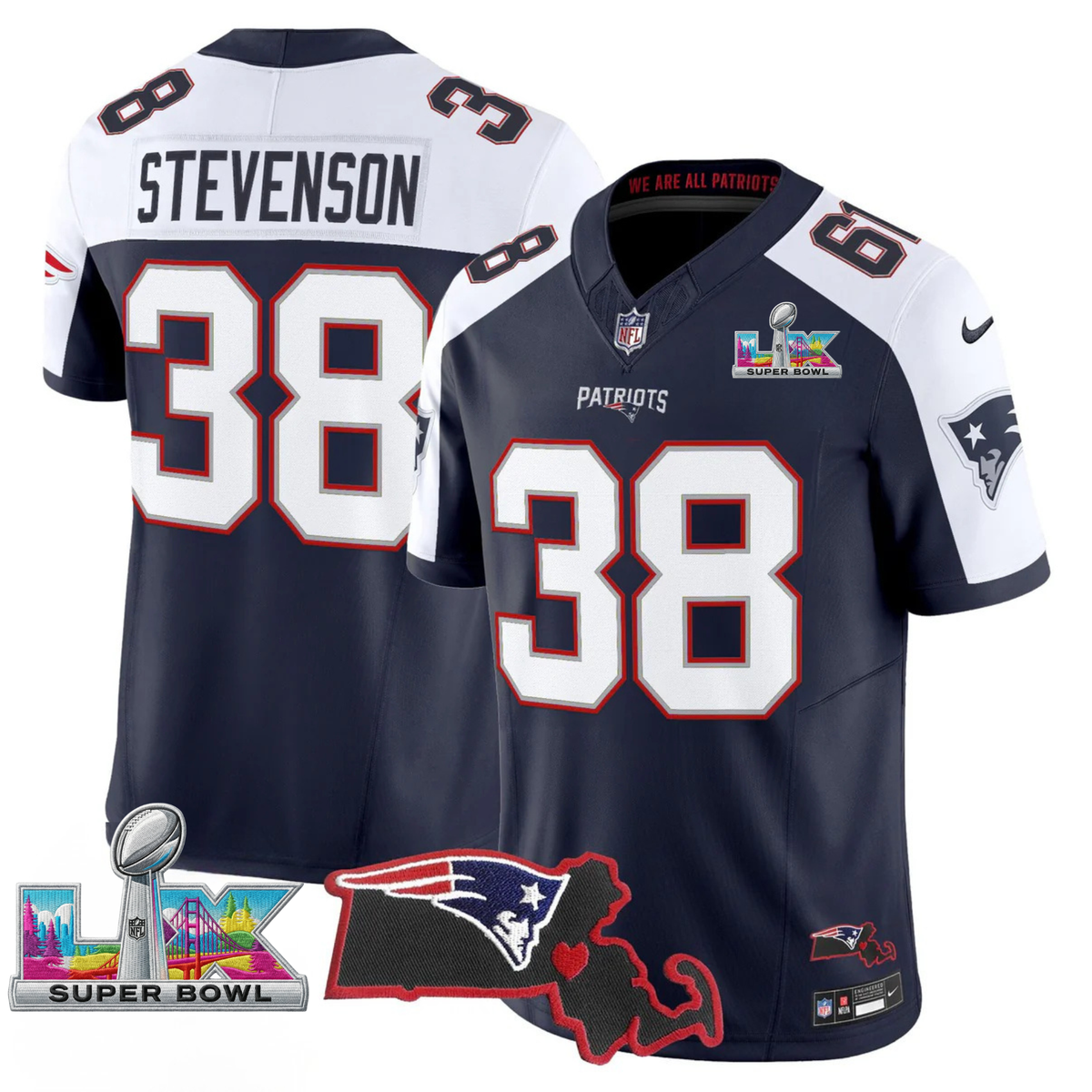 NE SB LX Game Patch Vapor Limited Jersey