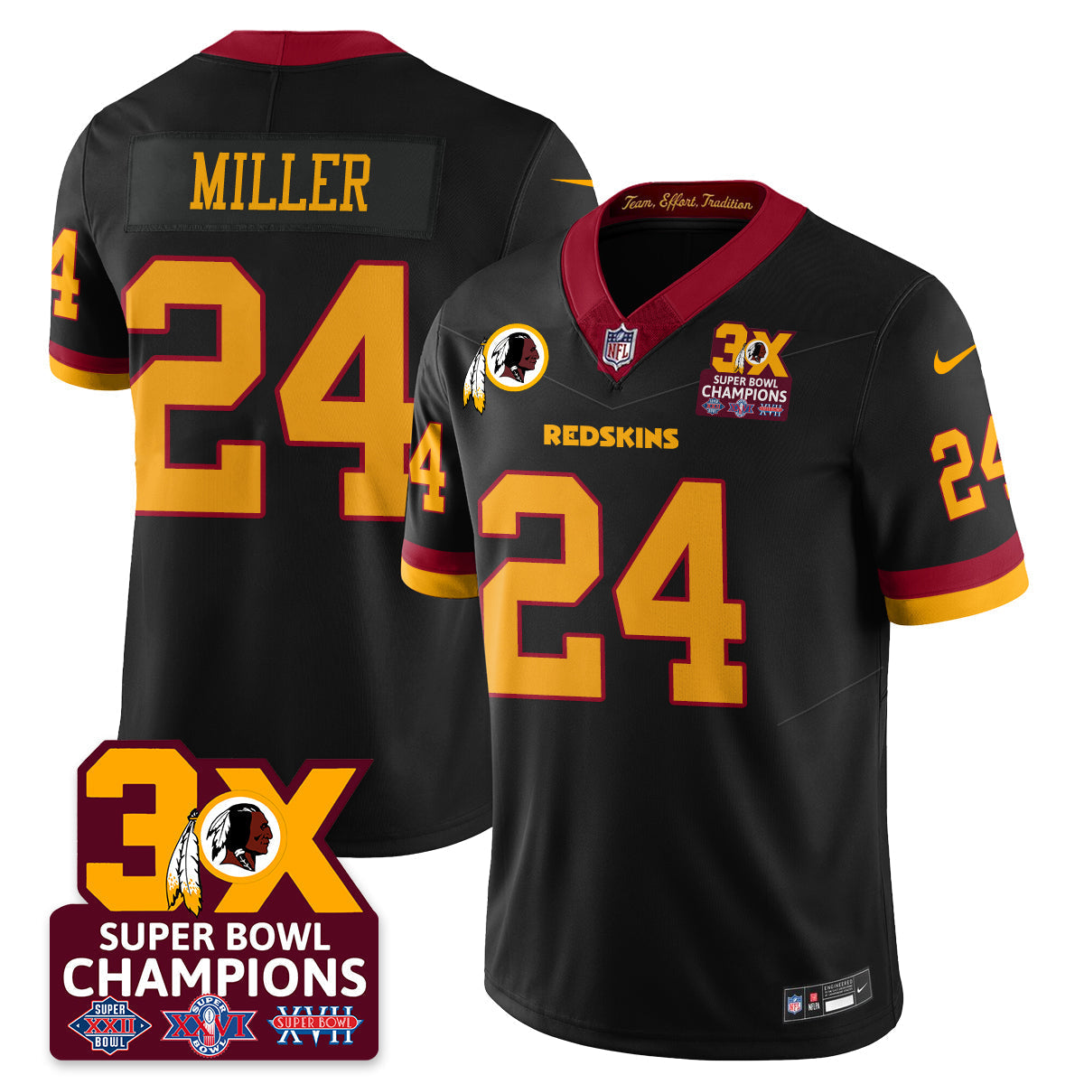 WAS 3-Time Champions Patch Vapor Limited Jersey